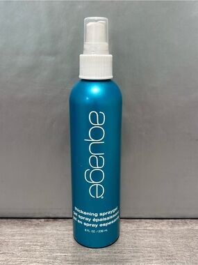 This is an Aquage Thickening Spray Gel designed for firm-hold hair styling. NEW